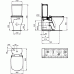 Ideal Standard Tesi - WC-pott + SoftClose prill-laud, Vario väljalaskega , valge T371701