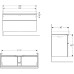 Geberit Smyle Square aluskapp valamule, kahe sahtliga 500.355.00.1