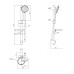 Villeroy&Boch Universal Showers - Dušikomplekt: käsidušš, käepide ja voolik, 3 pihustamisrežiimi, kroom TVS10900400061