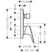 Hansgrohe Logis - peidetud segisti, matt must 71405670