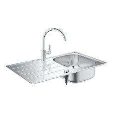 Grohe valamukomplekt K200 ja segisti BauEdge, roostevaba teras 31562SD1