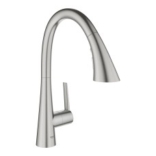 Grohe Zedra - Valamu segisti väljatõmmatava pihustiga, Supersteel 32294DC2