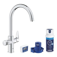Смеситель для мойки Grohe Blue Pure - StartCurve с функцией фильтра, хромированный, артикул 30593000