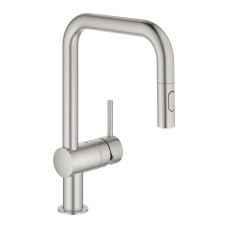 Grohe Minta - Sink mixer with pull-out spray, supersteel 32322DC2