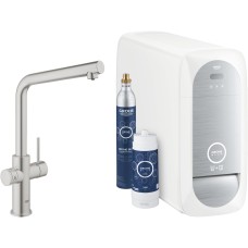Смеситель для кухни Grohe Blue Home с охладителем и фильтром, нержавеющая сталь 31454DC1