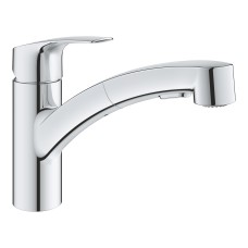 Grohe Eurosmart - Kitchen sink mixer tap with pull-out spray, chrome 30305001