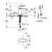 Grohe Start Edge - Basin tap with bidet shower, chrome 23773001