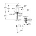 Grohe Eurosmart Cosmopolitan - Basin mixer with Push-Open waste, chrome 23928000