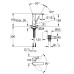Grohe Plus - Basin mixer M, with Push-Open waste, chrome 23872003