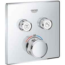 Grohe Grohtherm SmartControl - Thermostat for concealed installation with 2 valves, chrome 29124000