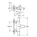 Grohe QuickFix Precision Start - Thermostatic bath shower mixer, matte black 345982430