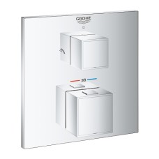 Grohe Grohtherm Cube - Concealed thermostatic mixer for 2 devices, chrome 24154000