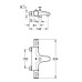Grohe Grohtherm 800 - Thermostatic bath shower mixer, chrome 34756000