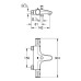 Grohe Grohtherm 800 - Thermostatic bath shower mixer, chrome 34568000